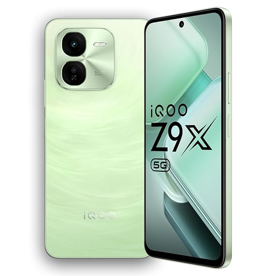 iQOO Z9x 5GiQOO Z9x 5G (Tornado Green, 6GB RAM, 128GB Storage)