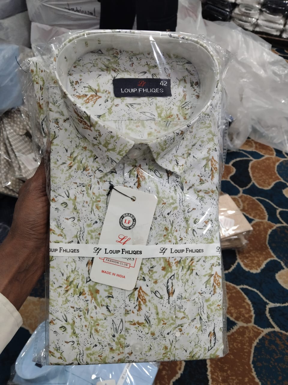 Men’s White Floral Printed Casual Shirt – Louip Fhliqes4