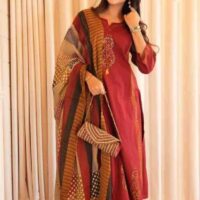 Stylish, Comfortable 3 Piece Cotton Kurti Set