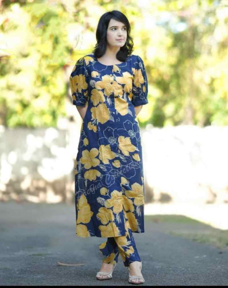 Premium 60×60 Cotton Fabric for 2 Piece Kurti Set – Soft, Breathable & Comfortable