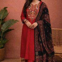 Premium Cotton Fabric for 3-Piece Kurti Set – Soft, Breathable & Comfortable