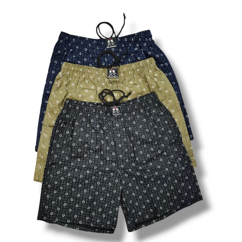 JCC Premium Men’s Cotton Boxers – Pack of 3 | 100% Pure Cotton | Zipper Pocket, Back Pocket & Inner Drawstring | M to 2XL