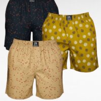 JCC Premium Cotton Printed Boxers for Men | Combo Pack (Pack of 3) | Side Pockets & Right Zipper Pocket
